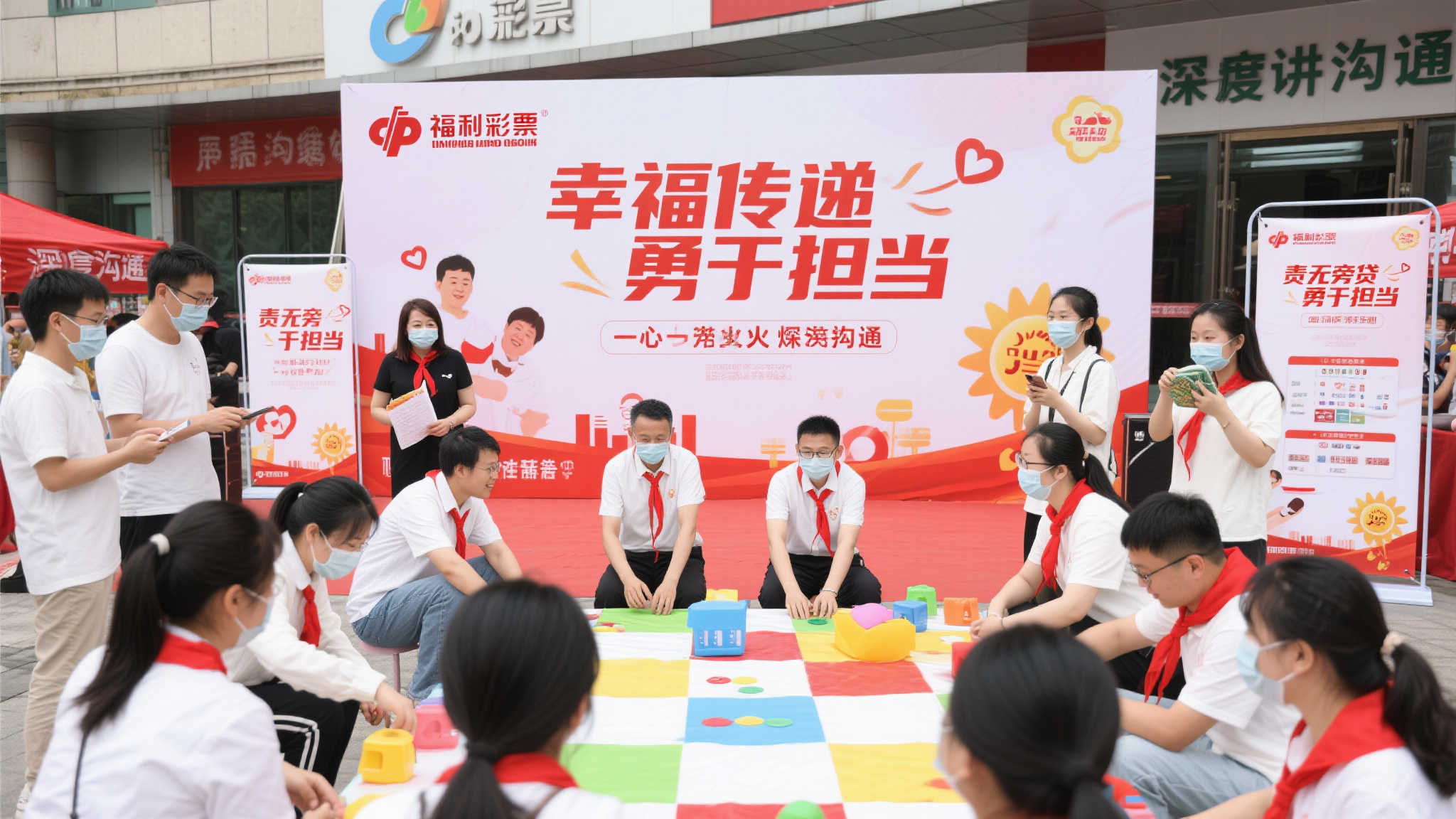 此次活动以幸福传递为核心，设计了多个互动